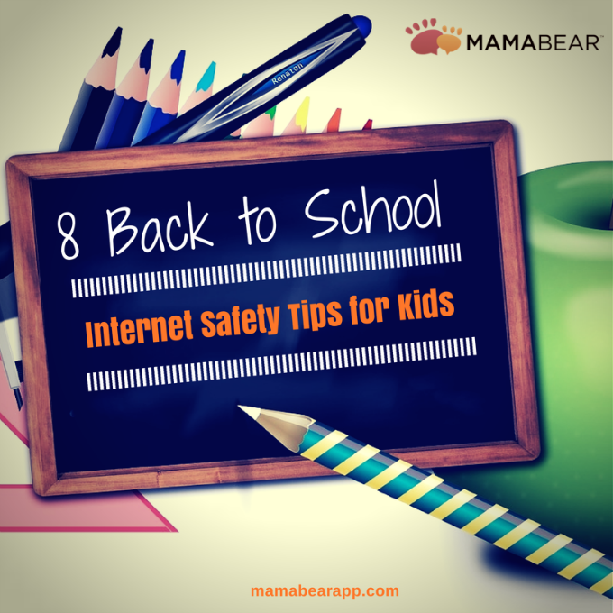Internet Safety Tips for Kids. Here are eight important online safety conversations to have with your child before the first bell rings. | MamaBear